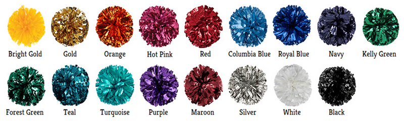 Holographic/Metallic Mixed Material Cheer Poms