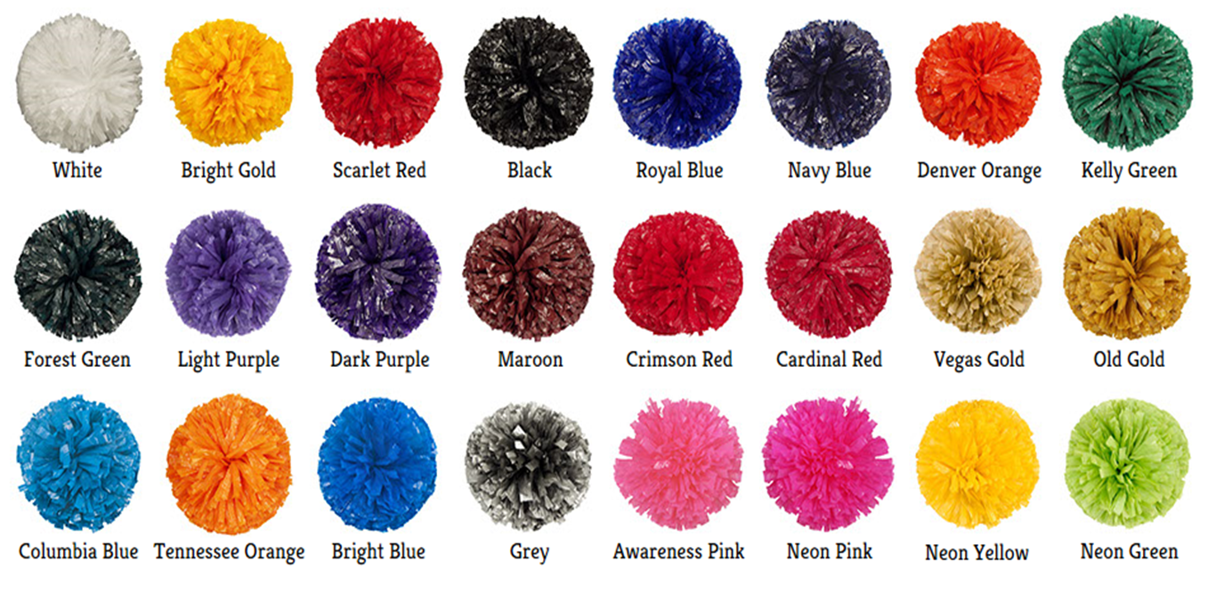 Iridescent/Wet-Look Mixed Material Cheer Poms – Mid American Pompon