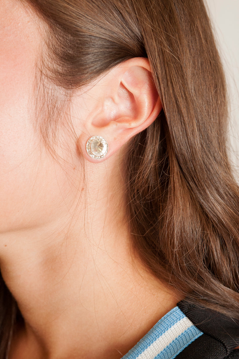 Rhinestone Dance Pierced Earrings