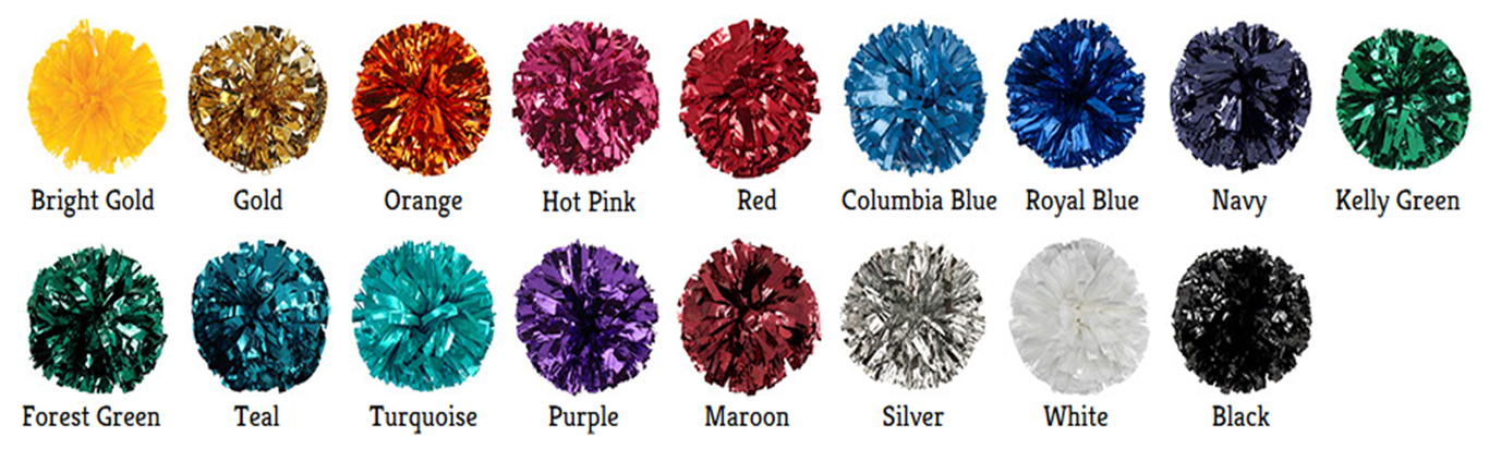 Metallic/Plastic Mixed Material Cheer Poms