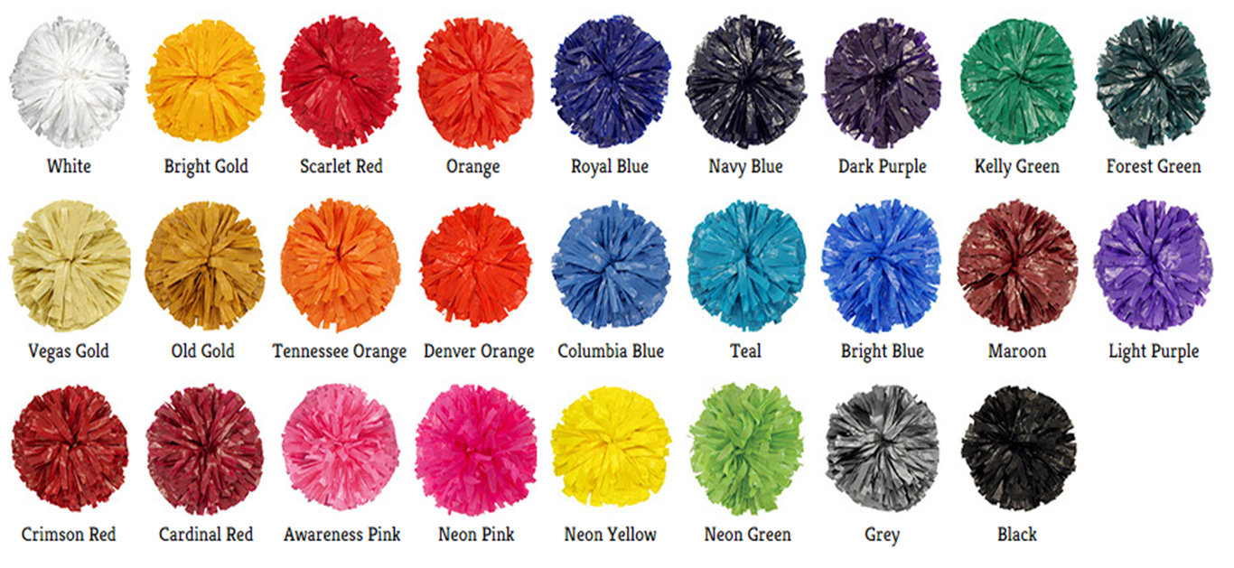 Metallic/Plastic Mixed Material Cheer Poms